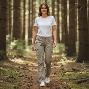 Kuhl Womens Cargo Hiking Pants Size 8 Regular Convertible Roll-Up Pockets Gray